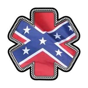  Confederate Flag Star of Life Decal   4 h   REFLECTIVE 