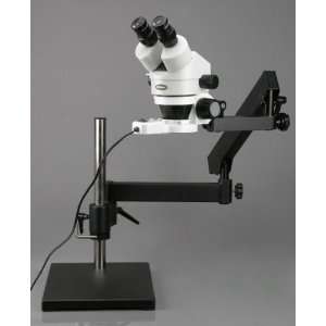 5X 45X Articulating Stand Zoom Microscope + Ring Light:  