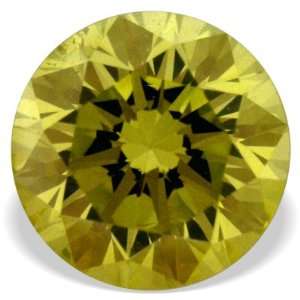  0.20 Carat Canary Yellow Round Real Loose Diamond: Jewelry