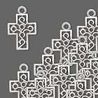 Charms New Wholesale Lot Antiqued Silver Cross Charm 