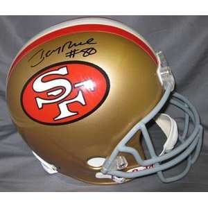  Jerry Rice Signed 49ers Full Size Replica Helmet: Sports 