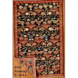  4x6 Hand Knotted Karabagh Caucasian Rug   44x610