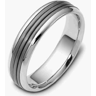    Classic Platinum Triple Bar Wedding Band   12 