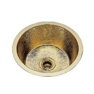   & Bates B0450H Hammertone Bar Sink with Clips Finish: Polished Brass