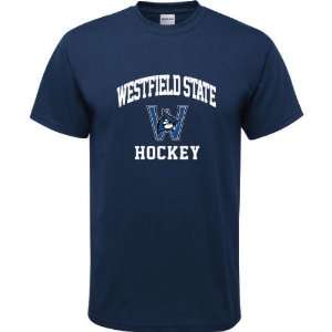 Westfield State Owls Navy Youth Hockey Arch T Shirt:  