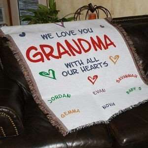 Personalized Tapestry Throw Blanket Grandma or Mom Gift 