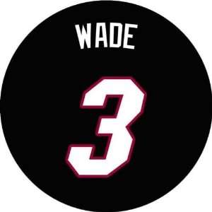 Dwayne Wade #3 Black Jersey Button   Miami Heat 1.25 PINBACK / PIN 