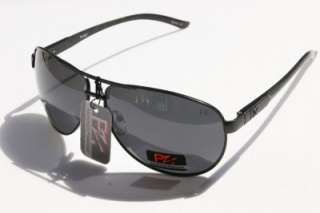 Pablo Zanetti Polarized Sunglasses Aluminum Aviator BLK  