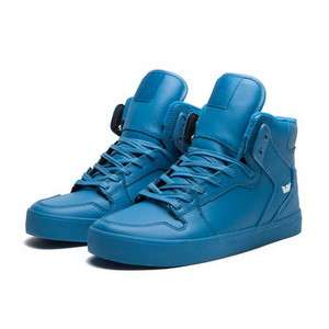 Supra VAIDER Blue Leather Mens Sneakers in Blue (S28081)  