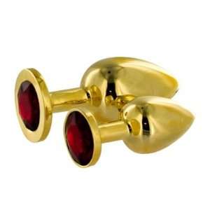  Gold Butt Plug with Ruby Gem: Health & Personal Care