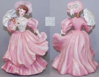 Florence Ceramics Statue Figurine 9 1/4 Amber Pink 1950s Great  