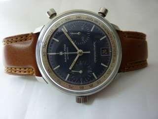 HAMILTON CHRONOGRAPH WITH CALIBER 11 DATE AUTOMATIC FANCY DIAL VINTAGE 