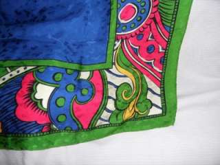 Wow! YSL Yves St. Laurent Silk Scarf Vibrant Colors  