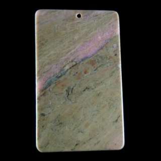 natural rhodonite jasper pendant bead stone e2175  