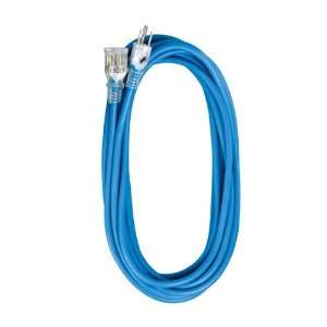   Extension Cord with Lighted End, 25 Foot, Blue Patio, Lawn & Garden