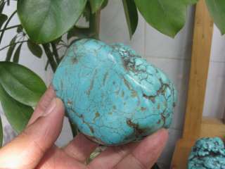 425g VAIN BLUE polished Turquoise Rough NuggeT  