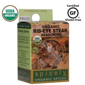 Spicely 100% Organic and Certified Gluten Free, Rib Eye Steak 