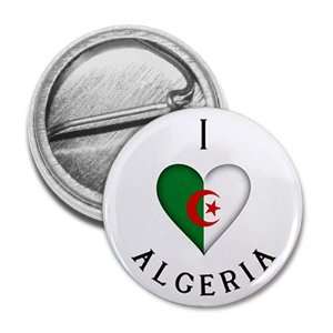  I HEART ALGERIA World Country Flag 1 Mini Pinback Button 