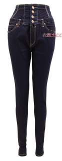 NEW LADIES WOMENS SKINNY HIGH WAISTED JEANS CHINO TROUSERS PANTS SIZE 