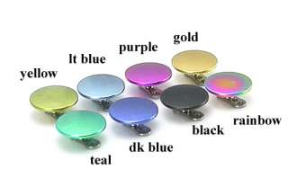 COLORS 14g or 12g Micro Dermal Anchor TITANIUM DISC available in 