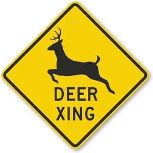  Deer Xing (with Graphic) Diamond Grade Sign, 18 x 18 