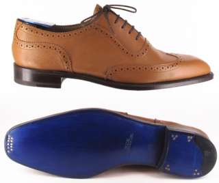 New $900 Sutor Mantellassi Caramel Brown Shoes 8/7  