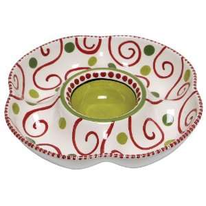 Bagwell Collection Simply Christmas Chip and Dip Server  