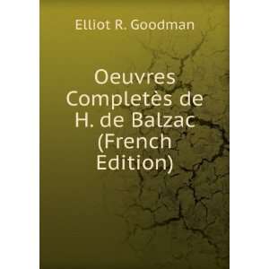  Oeuvres CompletÃ¨s de H. de Balzac (French Edition 