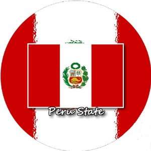  Pack of 12 6cm Square Stickers Peru State Flag