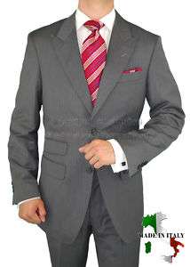 VALENTINO $1498 MENS SUIT WOOL A135 GRAY 52L  