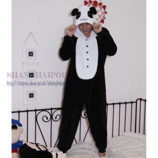 Panda Costume Bear Ear Hoody Unisex Outfit Women Men Valentine Lover 