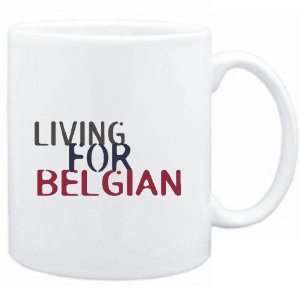  Mug White  living for Belgian  Drinks