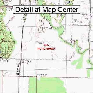  USGS Topographic Quadrangle Map   Vera, Illinois (Folded 