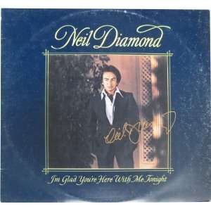 Neil Diamond Autographed Im Glad Youre With Me Tonight Wax Record 