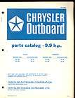 1972 CHRYSLER 9.9HP OUTBOARD MOTOR PARTS MANUAL / OB 1681