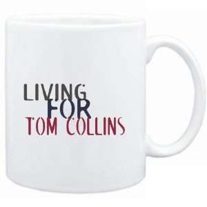    Mug White  living for Tom Collins  Drinks