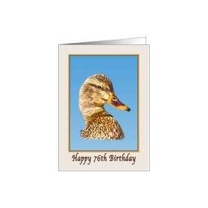  Happy Birthday, 76th, Mallard Duck Card Toys & Games