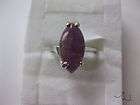 Amethyst Stone 18KT White Gold Plated Ring Size 5  