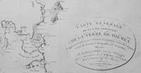 1802 Freycinet Large Antique Map of Tasmania, Baudin  