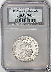 1832 Bust Half Dollar NCS AU O 121  