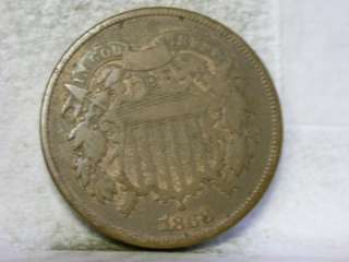 1868 FINE 2 CENT PIECE ID#O17  