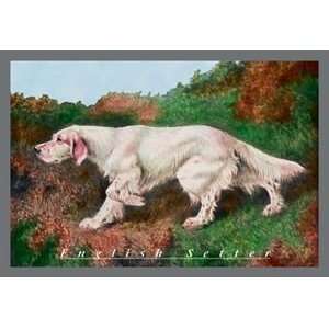  Typical English Setter   12x18 Framed Print in Gold Frame 