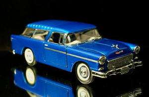 1955 Chevrolet Bel Air NOMAD Wagon Diecast 1:24 Blue  