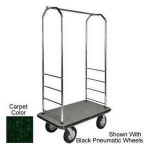  Easy Mover Bellman Cart Chrome, Green Carpet, Black Bumper 