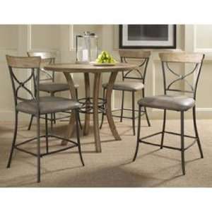  Hillsdale Charleston Round X Back Counter Dining Set of 5 