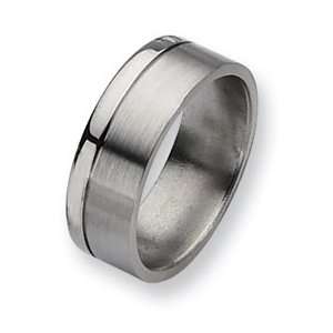  Titanium 8mm and Polished Band TB61 14: Jewelry