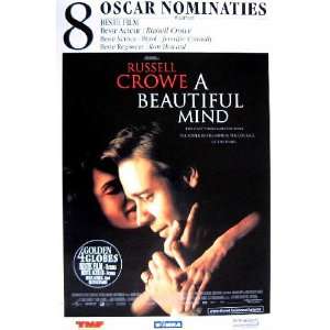 Beautiful Mind   Russell Crowe   Original Belgian Movie Poster