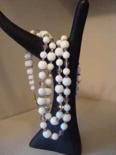   and AB Coated Faceted Crystal Double Strand necklace 1 day, NR  