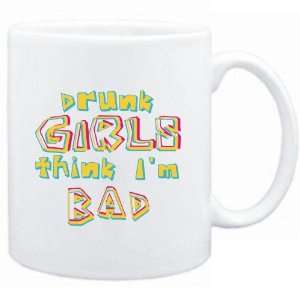 Mug White  Drunk girls think Im bad  Adjetives  Sports 