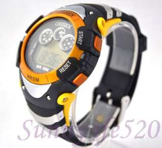 Golden Day Date Alarm 30M Diver Swim Digital Watch Cool  